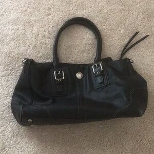 Coach black leather purse